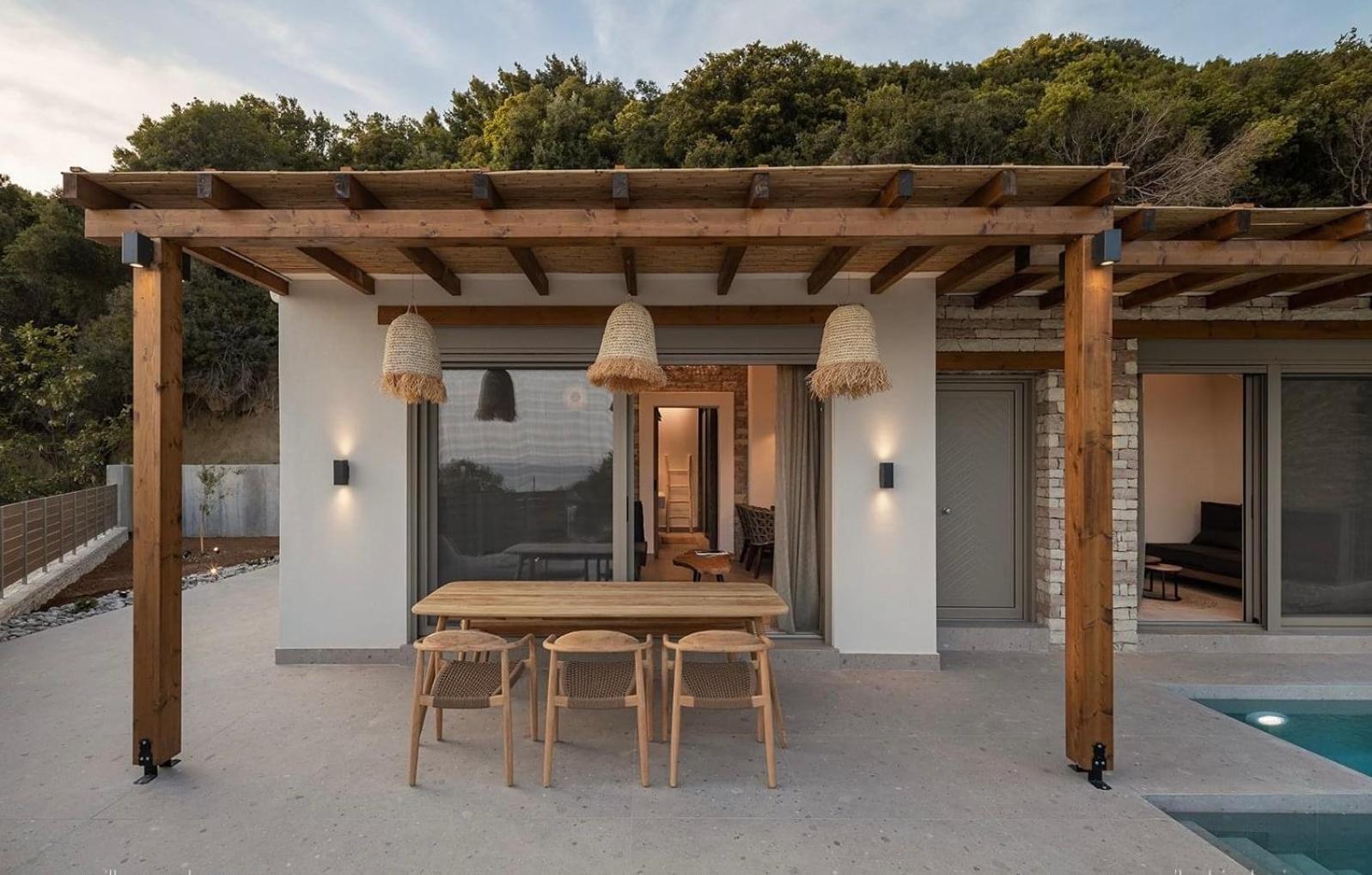 Luxury Villas Vrachos Beach Exterior foto