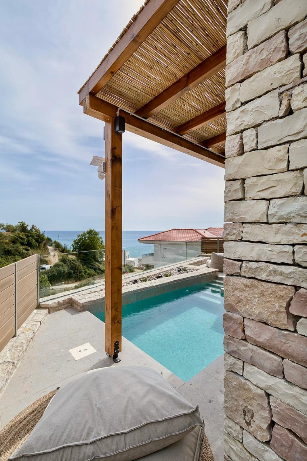 Luxury Villas Vrachos Beach Exterior foto