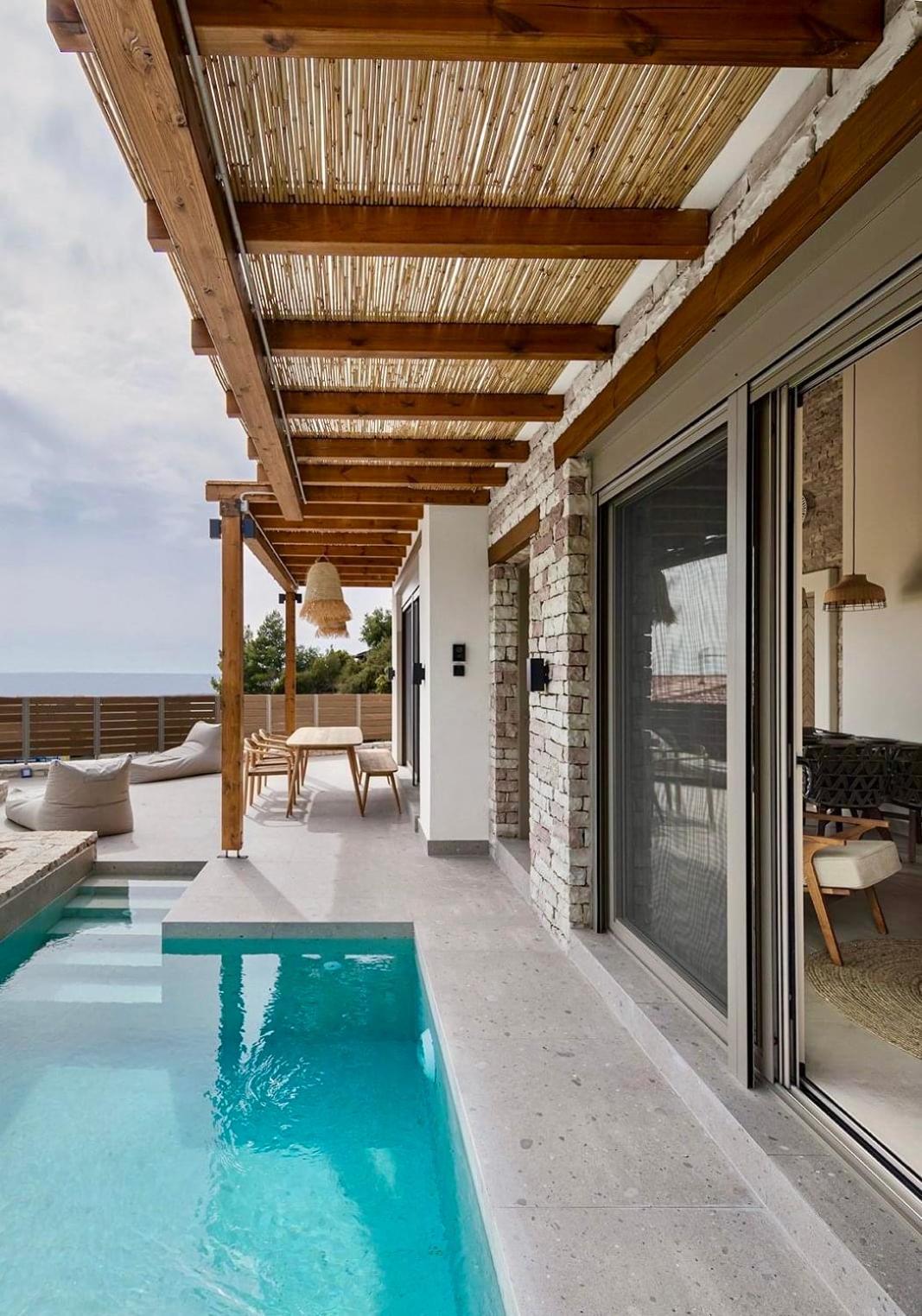 Luxury Villas Vrachos Beach Exterior foto